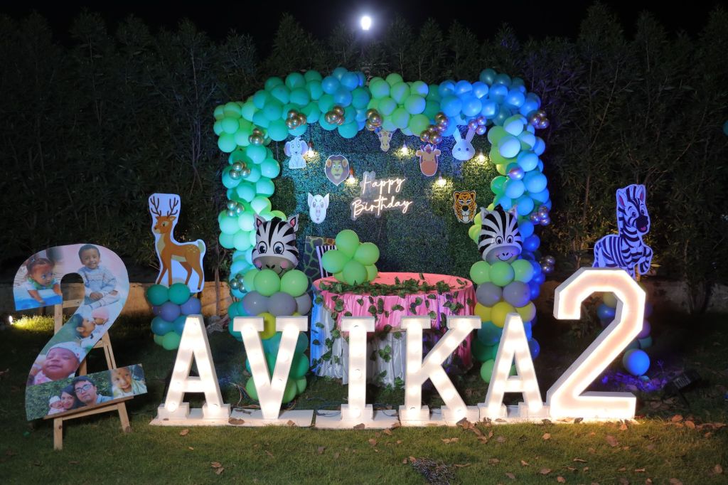 Birthday party balloon decoration by Mithila Events, Noida