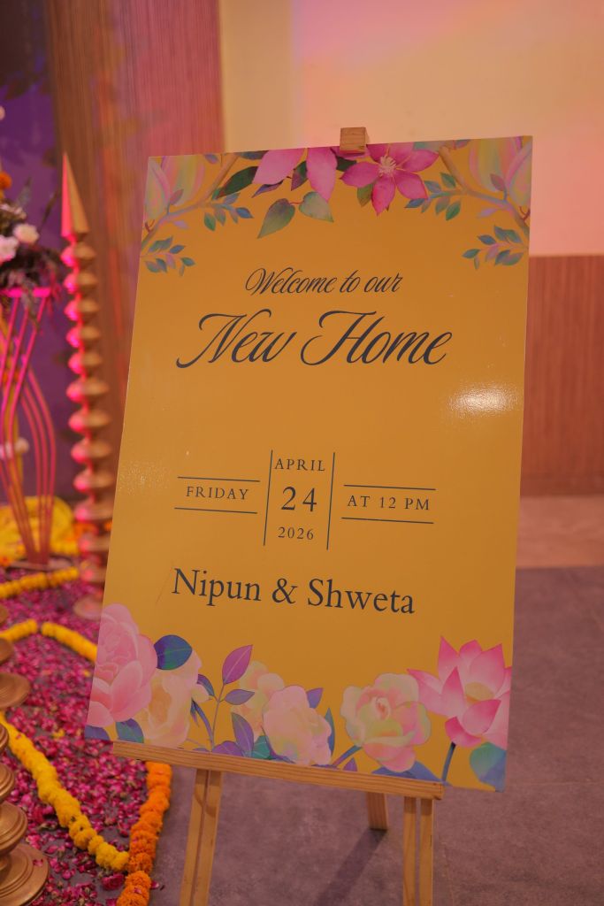 Griha pravesh housewarming puja setup by Mithila Events, Noida