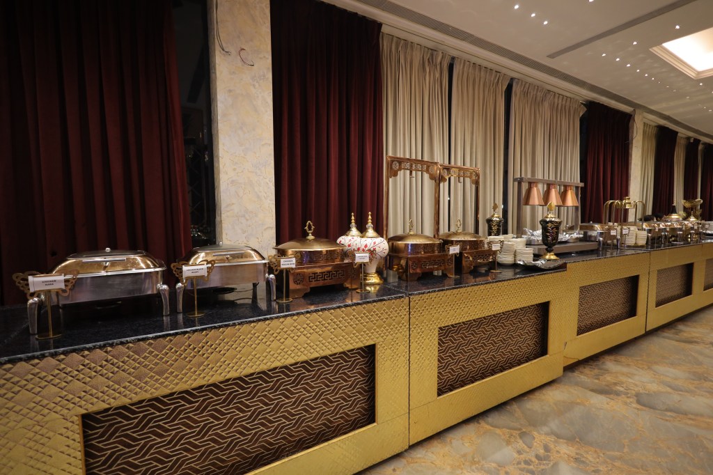 Simple serving counters set up by Mithila Events in Noida