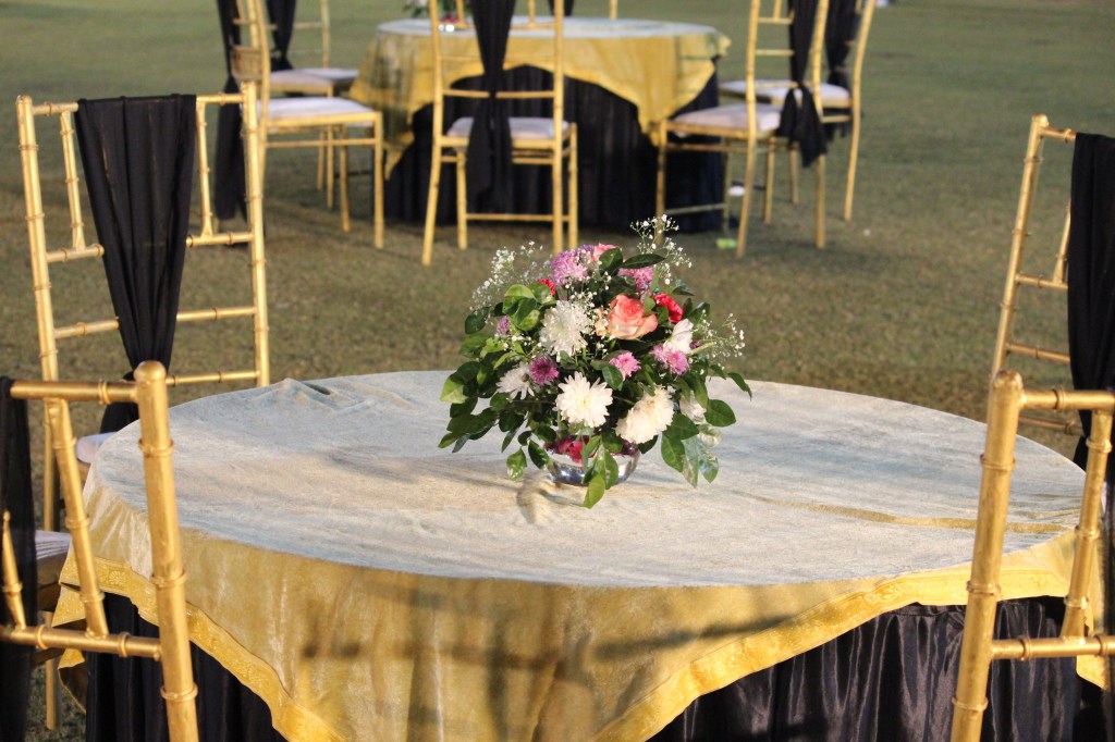 Farmhouse wedding lawn decor and seating, Mithila Events
