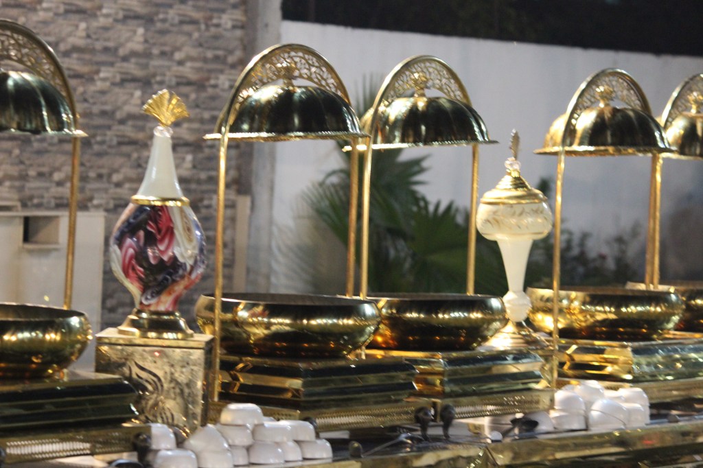 Starter counter setup at a wedding catered by Mithila Events
